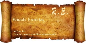 Rauch Evetke névjegykártya